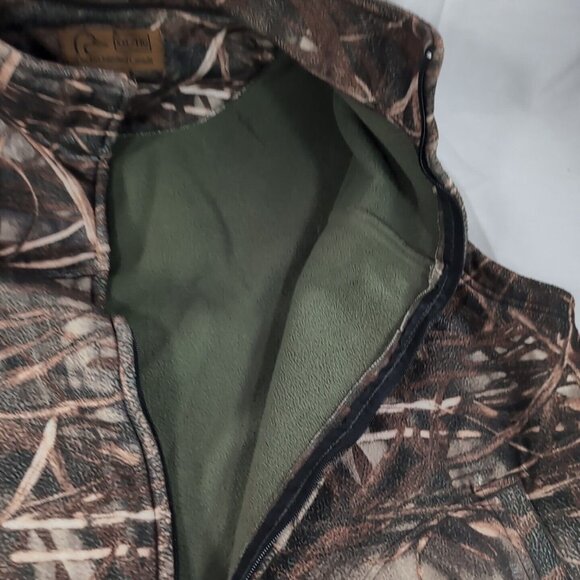 Ducks Unlimited Canada Mens XXL Camo Fleece Hunting Vest Zip Green Brown 120F096 - Picture 9 of 14